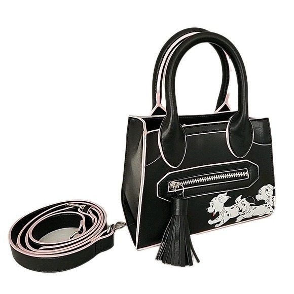 Disney Handbags - New Skinnydip London Disney x 101 Dalmatians Mini Satchel Crossbody Bag Blk/Pink